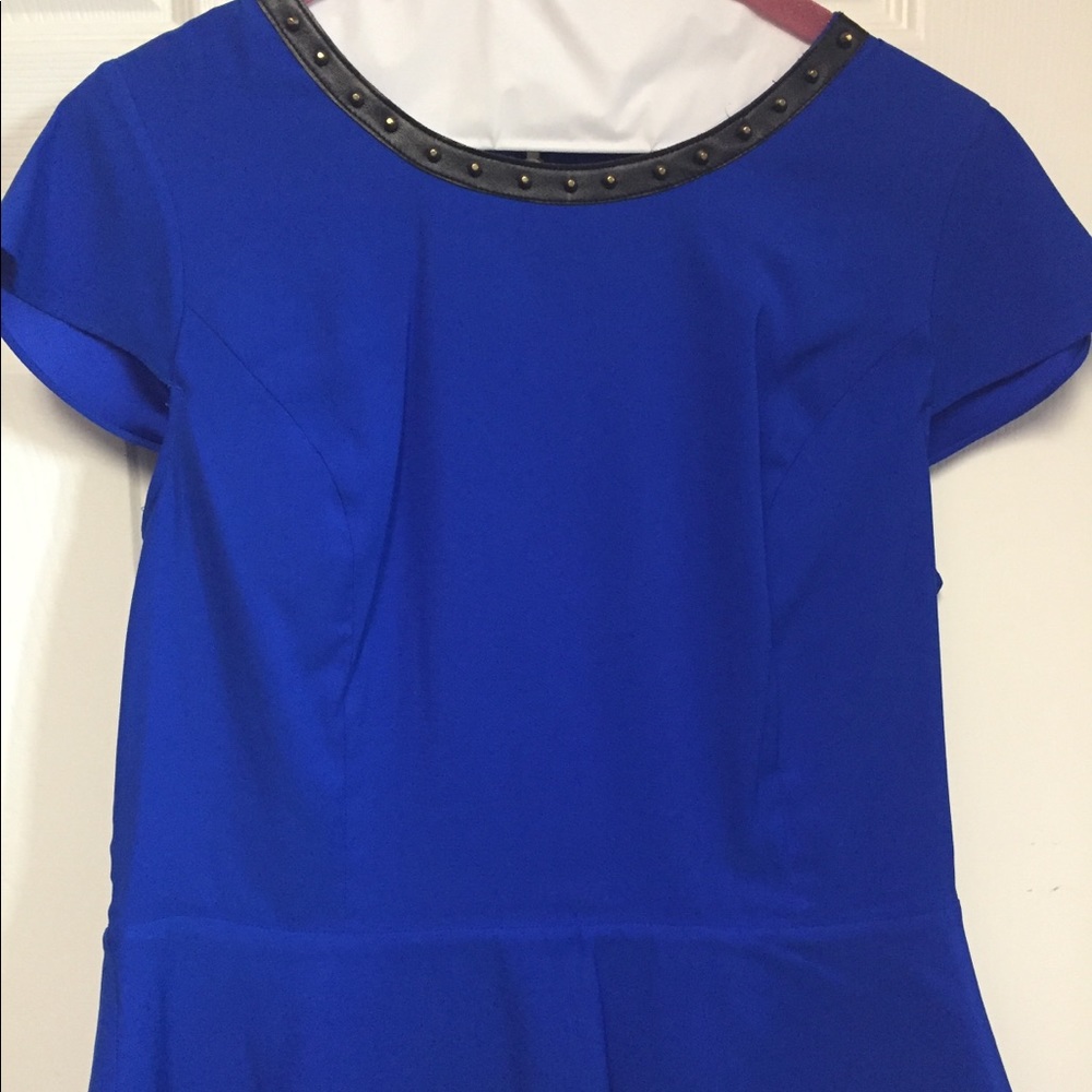 Express Royal Blue Peplum Blouse